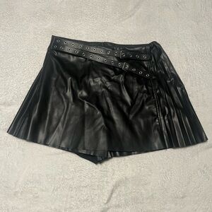 ZARA faux leather skort